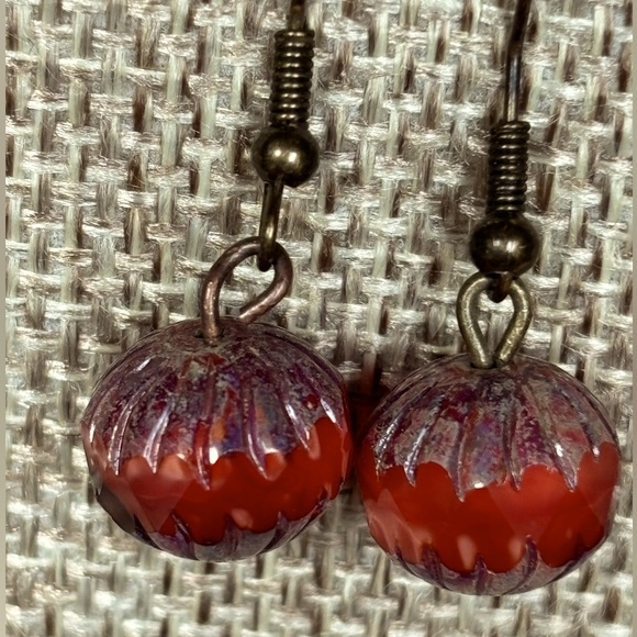 Autumn/Fall Pumpkin Earrings - NWT - Picture 1 of 9
